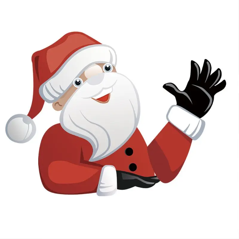 

PVC Car Stickers Christmas Windshield Decorative Sticker Cute Santa Claus Car Windshield Wiper Decal Sticker Removable