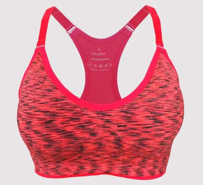 Женская спортивная рубашка для фитнеса, Сегментированная крашеная и Сушильная фитнес-Йога спортивный бюстгальтер, фитнес-футболка спортивный Топ s m l - Цвет: Orange