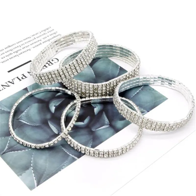 Для женщин Boho эластичный ножной браслет с украшениями в виде серебристых кристаллов растягиваемый браслет на ногу цепь Босиком Сандалии Роскошные ювелирные изделия аксессуары