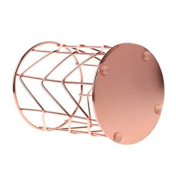 

Rose Gold Pen Pencil Pot Holder Container Organizer Home Desk Stationery Decor