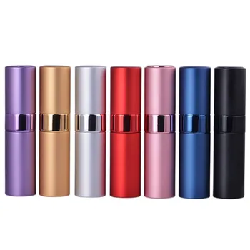 

8ml Portable Rotating Perfume Dispensing Bottle Glass Liner Detachable Nozzle Perfume Spray Bottle Travel Empty Containers