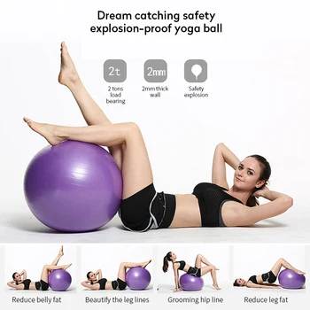 PVC Fitness Balls Yoga Ball Thickened Explosion proof Exercise Home Gym Pilates Equipment Balance Ball
