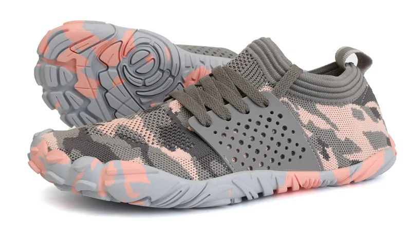 fashion woman Unisex Sneakers Water Shoes male Aqua Shoes Beach Five Finger High Quality Athletic Footwear For Men Women - Цвет: Pink