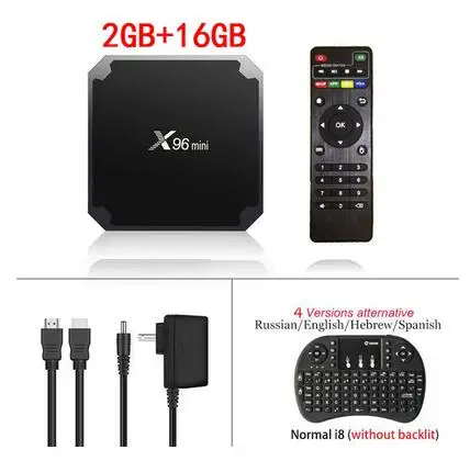 X96 Мини Android 7,1 tv box 2 Гб 16 Гб Amlogic 1 ГБ 8 ГБ S905W четырехъядерный ТВ коробка 2,4 ГГц WiFi X96mini Smart set top box 4K медиаплеер - Цвет: 2GB 16GB Add I8