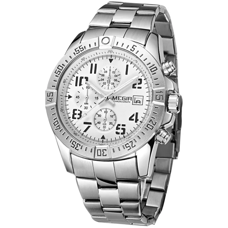 

Batch Natural Detox Gainer Megir Steel Watch Multi-functional Waterproof Sports Watch Business MEN'S Watch 2030