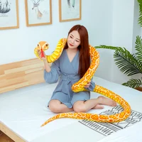 300cm Simulation Snakes Plush Toy Giant Boa Cobra Long Stuffed Animal Snake Plushie Funny Tricky Friends