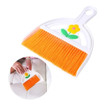 

1 Set Cleaning Kits Creative Desk Mini Ergonomic Portable Brush Broom Dustpan Sweeping Set for Office Home Kitchen