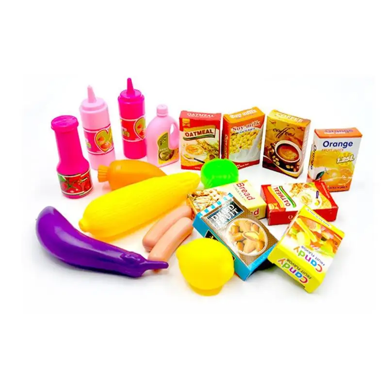 Детские кухонные игрушки, набор для покупок, ролевые игры, домик для резки фруктов, овощей, миниатюрная еда для девочек, развивающая игрушка
