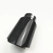 89 мм выход автомобиля Универсальный глянцевый углеродного волокна+ нержавеющая сталь выхлопные наконечники глянцевый Глушитель Трубы