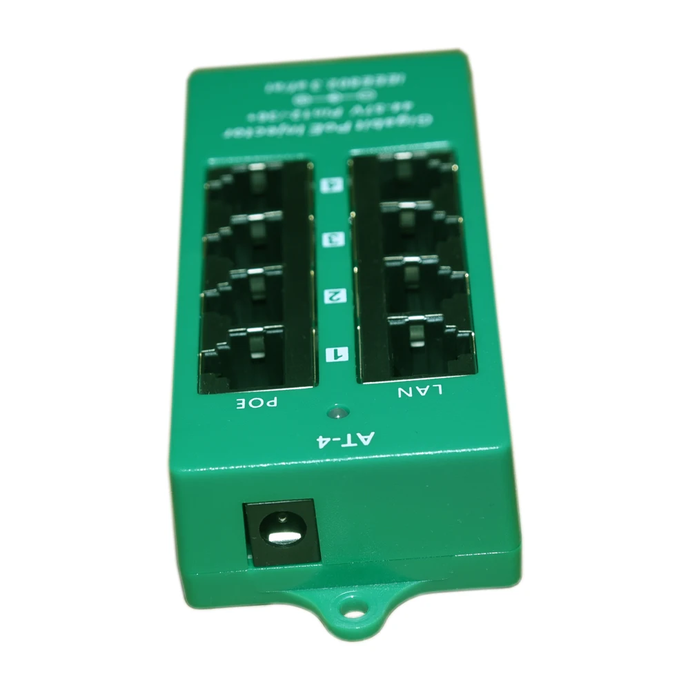 4 портовый Gigabit Power over Ethernet PoE + инжектор для автоматического ведения переговоров с