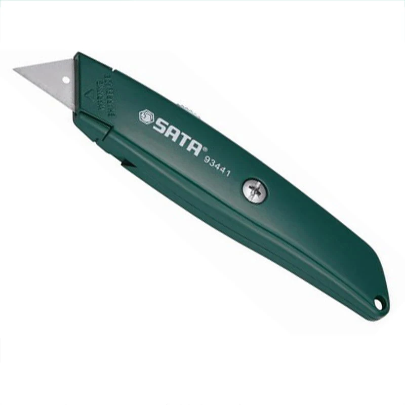 SATA Нержавеющая сталь металлический нож Бумага нож для художественной резки для офисный склад детский подарок, школьные принадлежности для студентов - Цвет: 93441