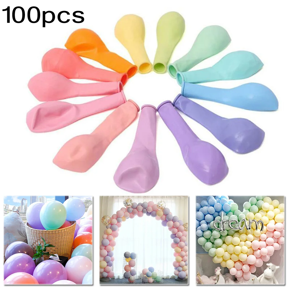 

Balloons 100 Pcs 10 Inch Macarons Pastel Candy Balloons Latex Round Helium Balloons For Birthday Party Baby Shower