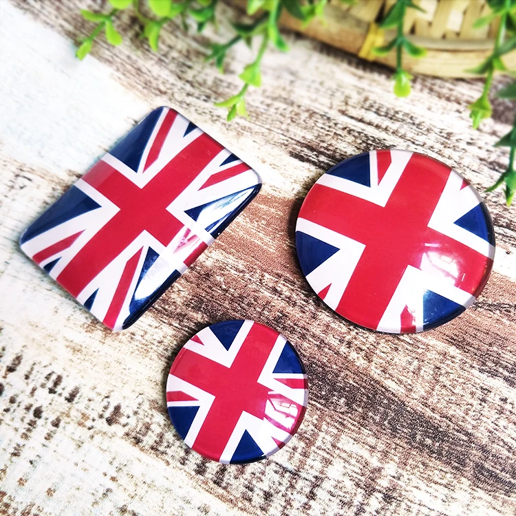 United Kingdom Магнит на холодильник хрустальная стеклянная кнопка с флагом логотип области магнит на холодильник комплект из 3 предметов - Цвет: United Kingdom