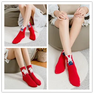 Поколение толстых осенне-зимних женских носков в японском стиле, однотонные женские носки-трубы, высокий ластичный борт, хлопковые носки