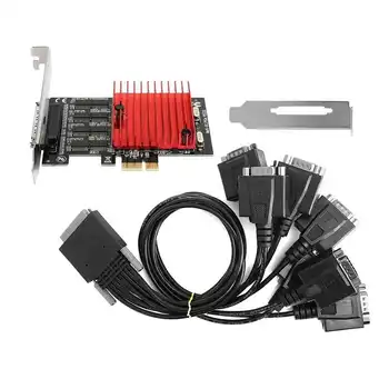

Expansion Card PCIE to 8-Port RS232 Serial High Speed Transmission 921.6KBPS Desktop Server Multi-User COM