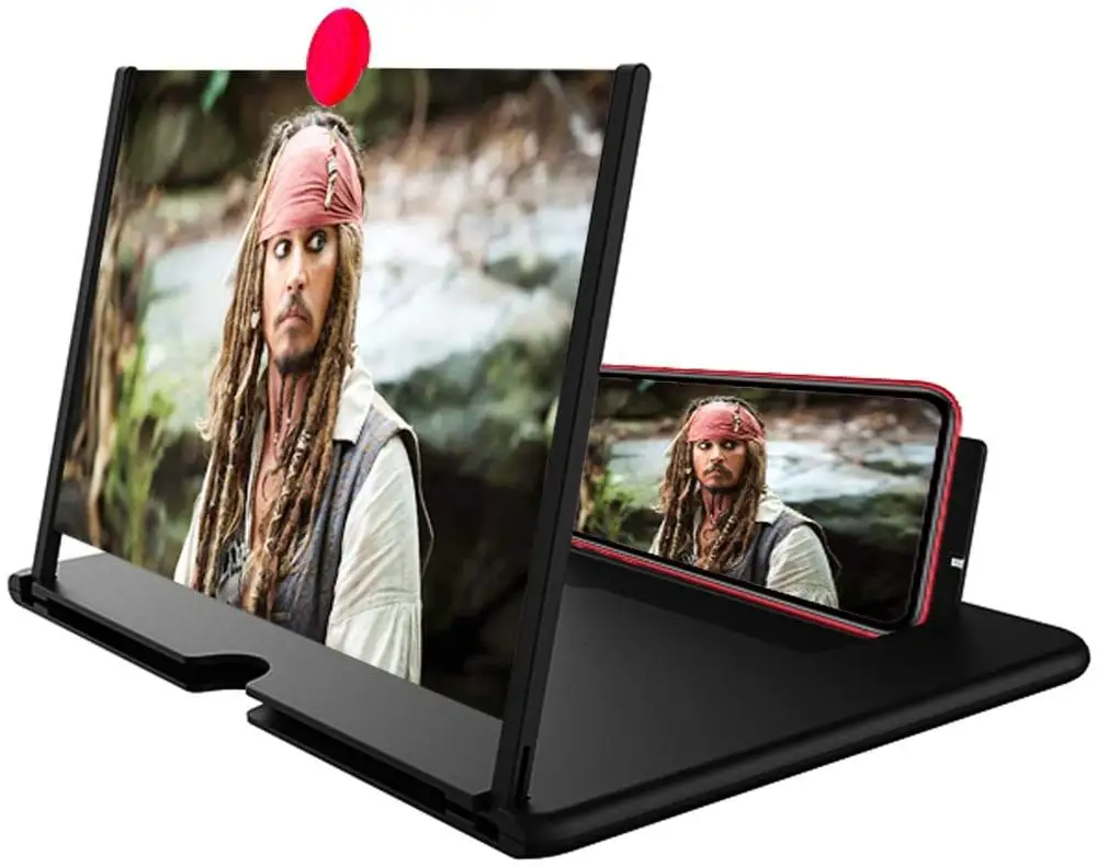 

12" Screen Magnifier 3D HD Mobile Phone Magnifier Projector Screen for Movies with Screen Amplifierâ€“Supports All Smartphones