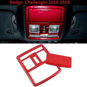 

Red Inner Front Reading Light Lamp Cover Bezel Trim Accessories for Dodge Challenger 2015-2019