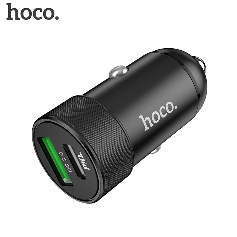 

Hoco Quick Charger 3.0 USB Car Charger For Samsung S10 Huawei P30 Supercharge FCP AFC QC 3.0 Fast PD 20W USB C Car phone Charger