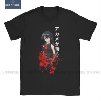 

Men's Akame Ga Kill T Shirts Night Raid Anime Tatsumi Elfen Lied Hellsing Berserk Cotton Tops Short Sleeve Tees Summer T-Shirt