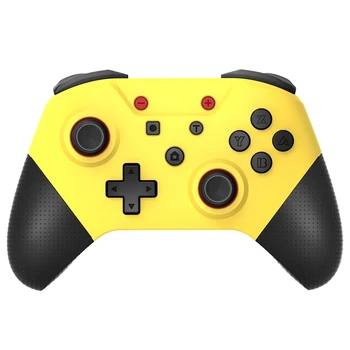 

Bluetooth Wireless Gamepad Controller with NFC Functions 6-Axis and 3D Joysticks for Switch Pro Console-Yellow