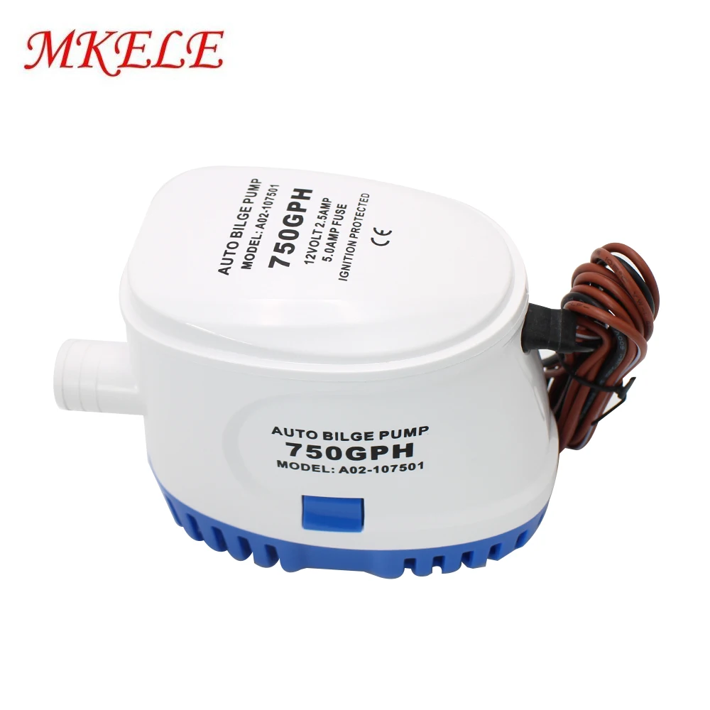 Automatic Boat Bilge Pump 750GPH 1100GPH DC 12V 24V Submersible Electric Water Pump Small Mini For Boat Yacht