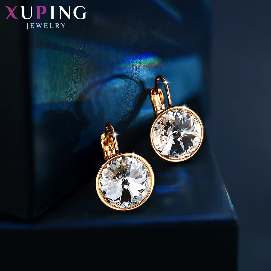 Xuping серьги-кольца Популярные кристаллы от Swarovski Европейский стиль ювелирные изделия Подарок на годовщину для женщин модные M100-20649