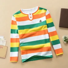 Весенне-осенняя AliExpress для детей 1-15 лет, футболка с длинными рукавами для крупных детей, поло с длинными рукавами из чистого хлопка