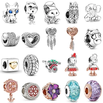 

NEW 2020 100% 925 Sterling Silver Autumn 2020 Collection Charm Fit DIY Women Bracelet Necklace Original Fashion jewelry Gift