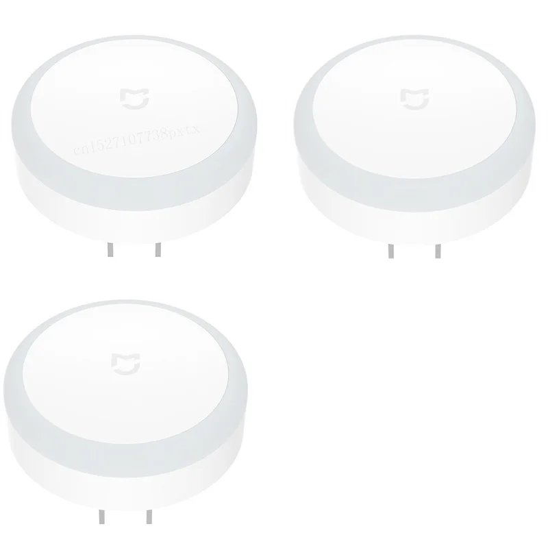 3pcs Xiaomi Mijia светодиодный индукционный Ночной светильник с вилкой, автоматический светильник, сенсорный выключатель, низкое энергопотребление, светильник - Цвет: 3pcs