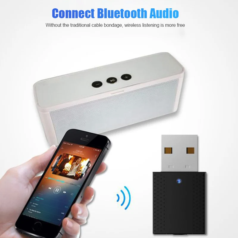 2 в 1 USB Bluetooth 5,0 адаптер мини беспроводной аудио передатчик приемник для компьютера NC99