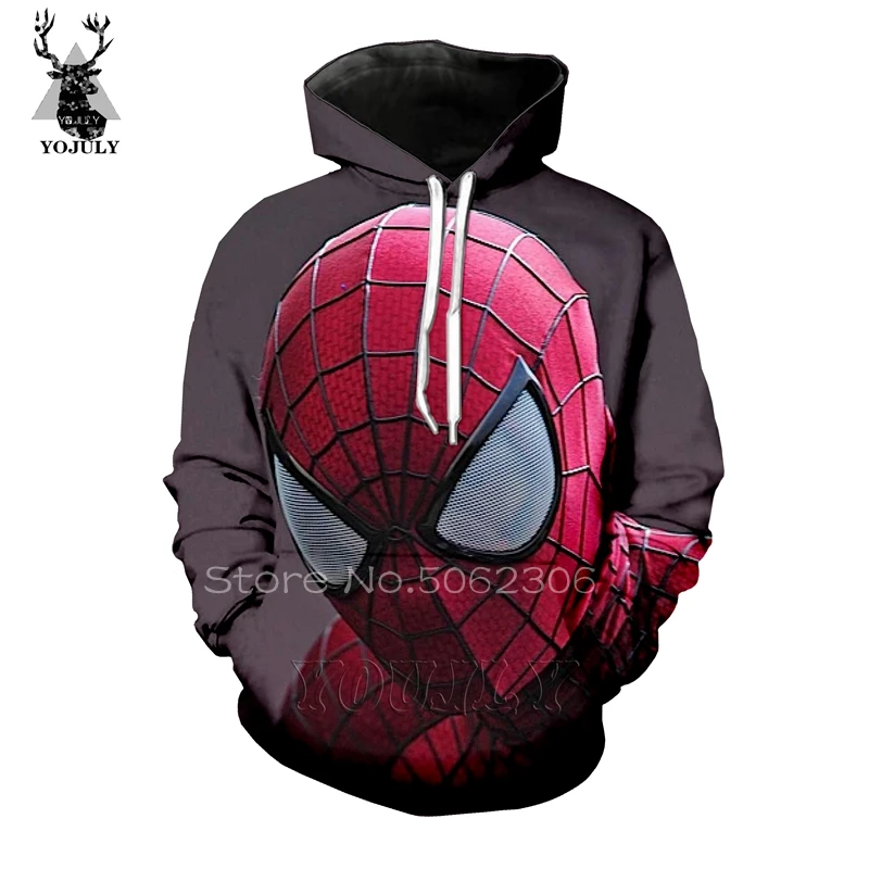 Человек-паук толстовки off white Мужская толстовка фильм 3d принт Marvel супергерой хип хоп Уличная пуловер Топ странные вещи 80 - Цвет: 6