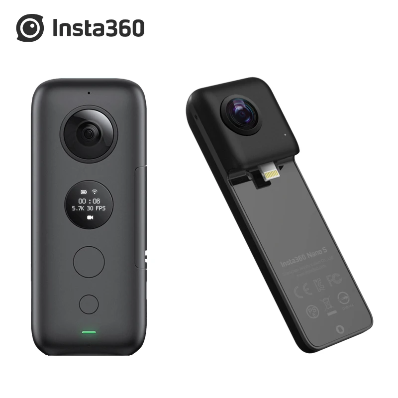 Панорамная видеокамера Insta360 One X /Insta360 Nano S 4K 360 VR фотографии 20 МП для iphone XS XR iPhone 7 8 6