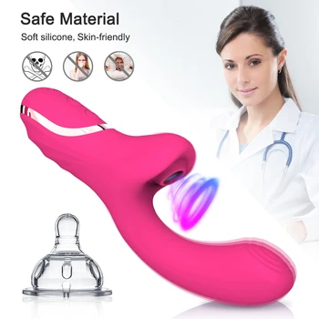 Double Frequency Sucker G Spots Vibrator Sex Toy for Women Dildos Vagina Clitoris Stimulator Female Masturbator Erotic Products 4