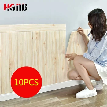 

Self adhesive 3D Wallpaper Waterproof Wood Grain 3D Wall Sticker Tv Background Mural Bedroom Decorative Stickers