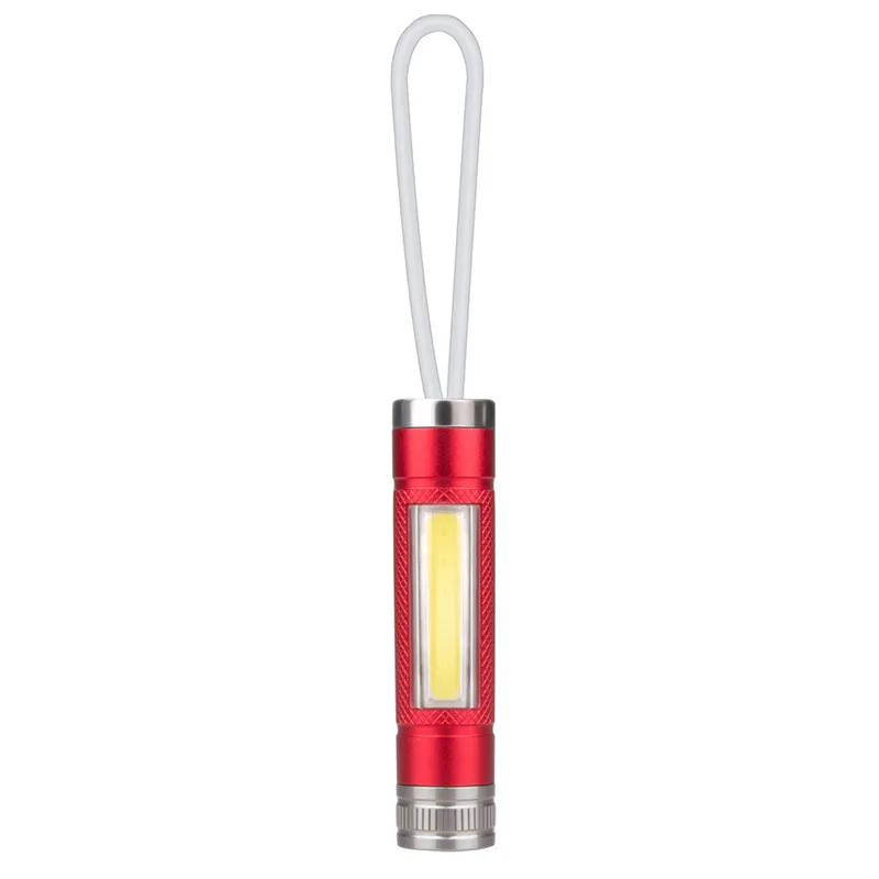 led flashlight Mini Super Bright COB LED Camping Flashlight Light Key Ring Keychain Torch Lamp #4N28 (11)