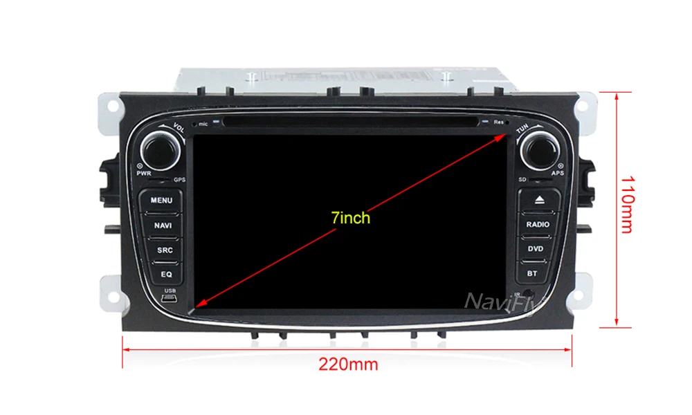 Excellent NaviFly Car Radio Multimedia player for Ford Focus II Mondeo C-Max S-Max Android 9 Auto gps dvd player 7 inch IPS DSP 2 Din WIFI 27