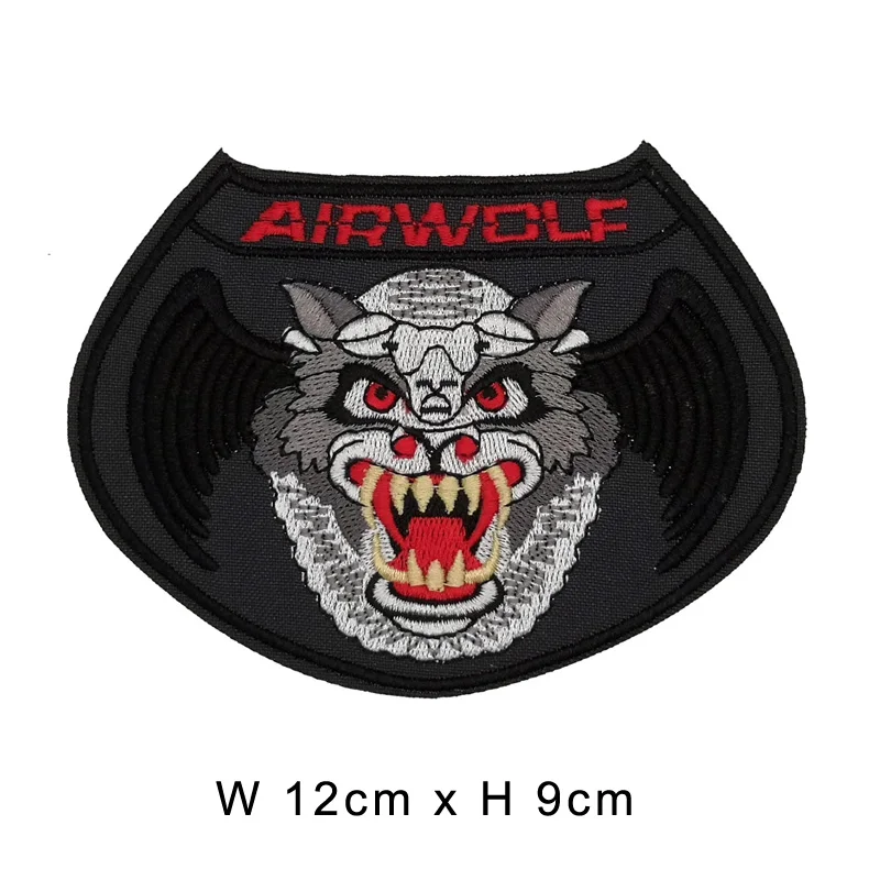 10 шт. патчи Airwolf с вышивкой утюгом мультяшный логотип из фильма куртка рюкзак