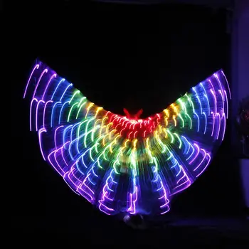 

Children Dancers LED Performance Fluorescent Butterfly Wings Belly Dance Carnival Neon Led Costumes New Years Christmas Shows