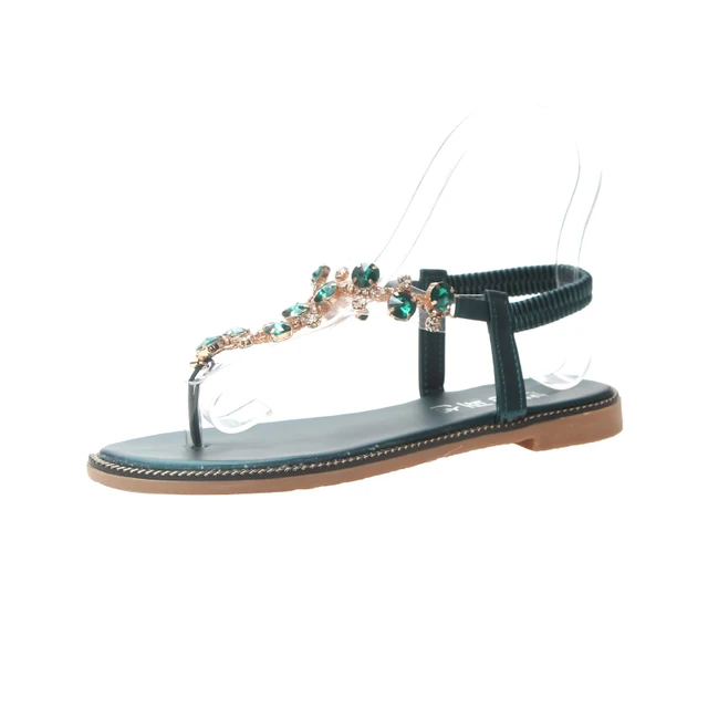 boho bling crystal sandals