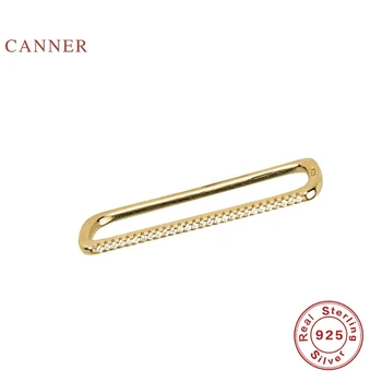 

CANNER Simple Single Row Geometric Fashion Ins Clip Earring 925 Sterling Silver Earrings For Women Silver Jewelry Earring 1 PC