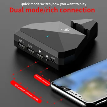 

For PUBG G5 Mobile Gamepad Universal Keyboard Mouse Converter Adapter Dock For Android IOS Mobile Game Plug And Play