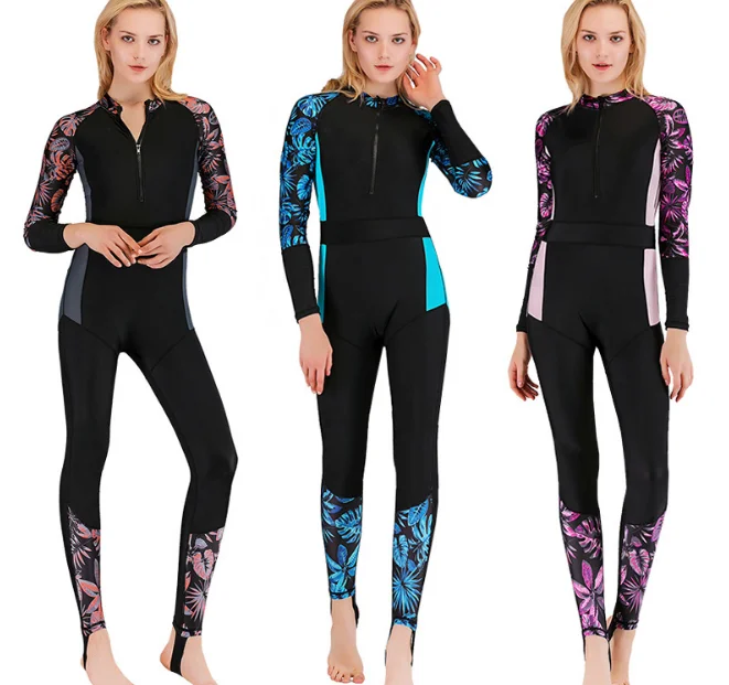 KOMAY женский эластичный тонкий цельный купальник из лайкры, кардиган, костюм для серфинга дайвинга, на молнии, гидрокостюм для плавания, УФ-защита, водный спортивный костюм