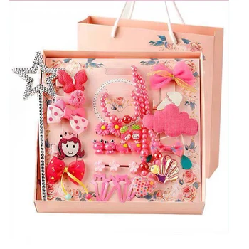 

28pcs Daily Ponytail Portable Bows Hairpins Baby Girls Salon Cartoon Headwear Cute Children Hair Clip Styling Tool Home Princess