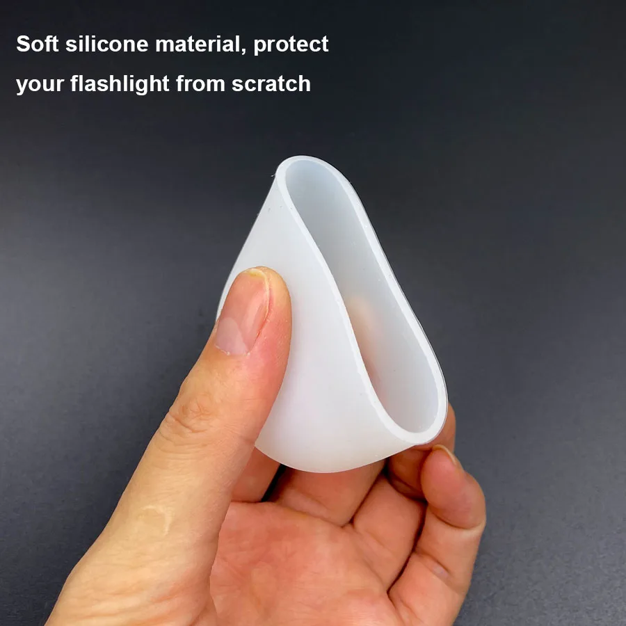 Flashlight Diffuser Lampshade Silicone Elastic for SP31 SP35 IF22A C8G IF25A SP36 S2 C8 EA01 TS21 Q8 Plus 20-50 63 65 MM Torch