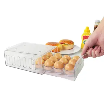 

Kitchen Easy Clean Crisper Egg Box Dustproof Drawer Design Container Transparent Organizer Refrigerator Double Layer 12 Grid