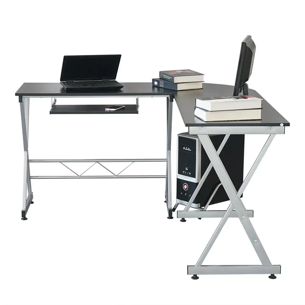 L-Shaped Wood Computer Desk Black Desktop Household Keyboard Holder Simple Modern Office Desk Organizer Home Desk Storage Holder L-Shaped Wood Computer Desk Black Desktop Household Keyboard Holder Simple Modern Office Desk Organizer Home Desk Storage Holder