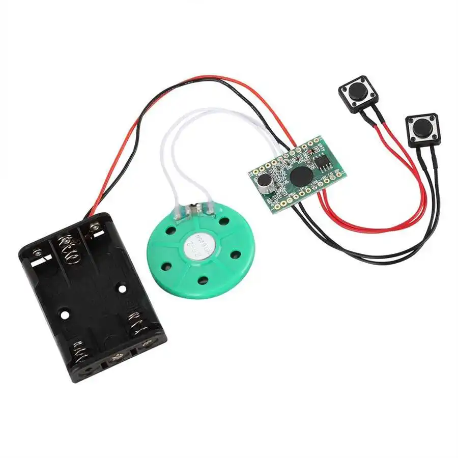60-second Recording Playback DIY Voice Greeting Card Module Cable Extened 10CM for Christmas Birthdays Party voice greeting card module