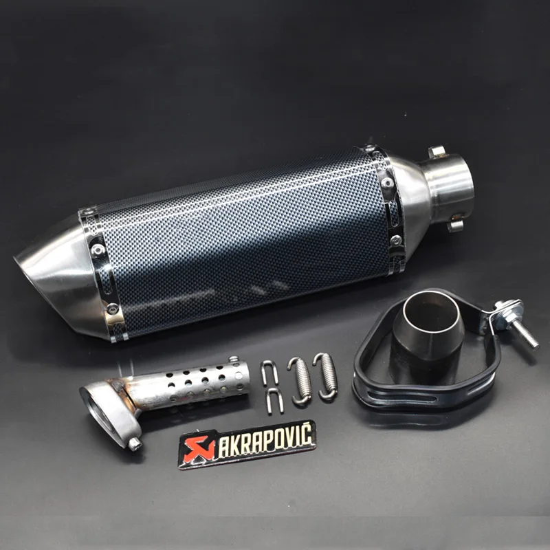 Универсальный мотоцикл для akrapovic выхлопной модифицированный глушитель труба скутер питбайк грязи Мотокросс для Yamaha R1r3 ER6N CBR250R - Цвет: stickers C