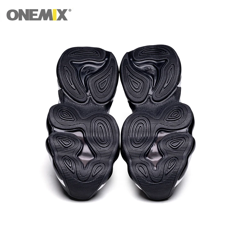 ONEMIX/спортивная обувь для мужчин с воздушной подушкой; дышащие сетчатые черные кроссовки для женщин; светоотражающие кроссовки для бега; кроссовки; прогулочная обувь
