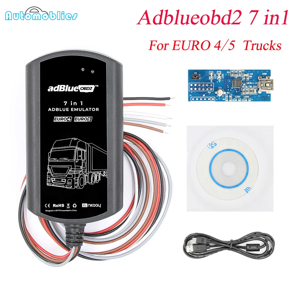 Новинка 2019 эмулятор Adblue 7 в 1 Super Adblueobd2 Эмулятор AdBlue для volvo/daf iveco Renault Truck с EURO 4/5 |